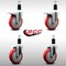 Service Caster 5'' SS Red Poly Swivel 1-3/8'' Expanding Stem Caster Set 2 Total Lock Brakes, 4PK SCC-SSEXTTL20S514-PPUB-RED-2-S-2-138 - alternate 3